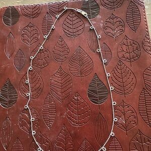 White Gold Dainty Necklace - 16 inches